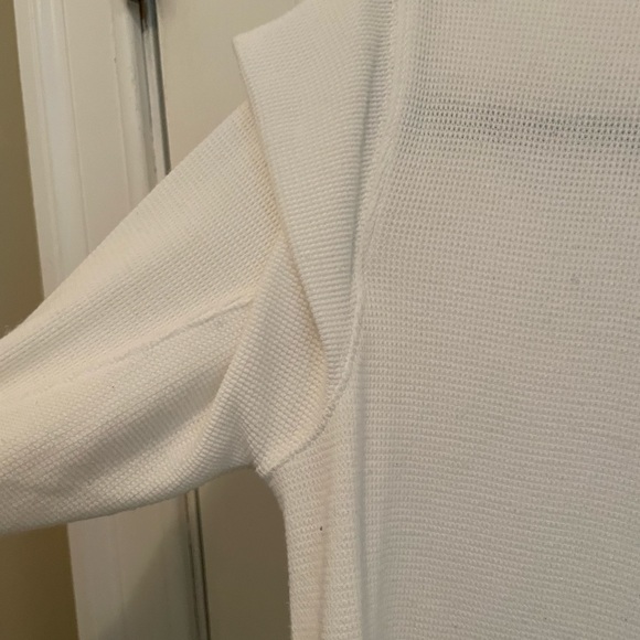 Free people white waffle mock neck cap sleeve long sleeve xs - Picture 3 of 4